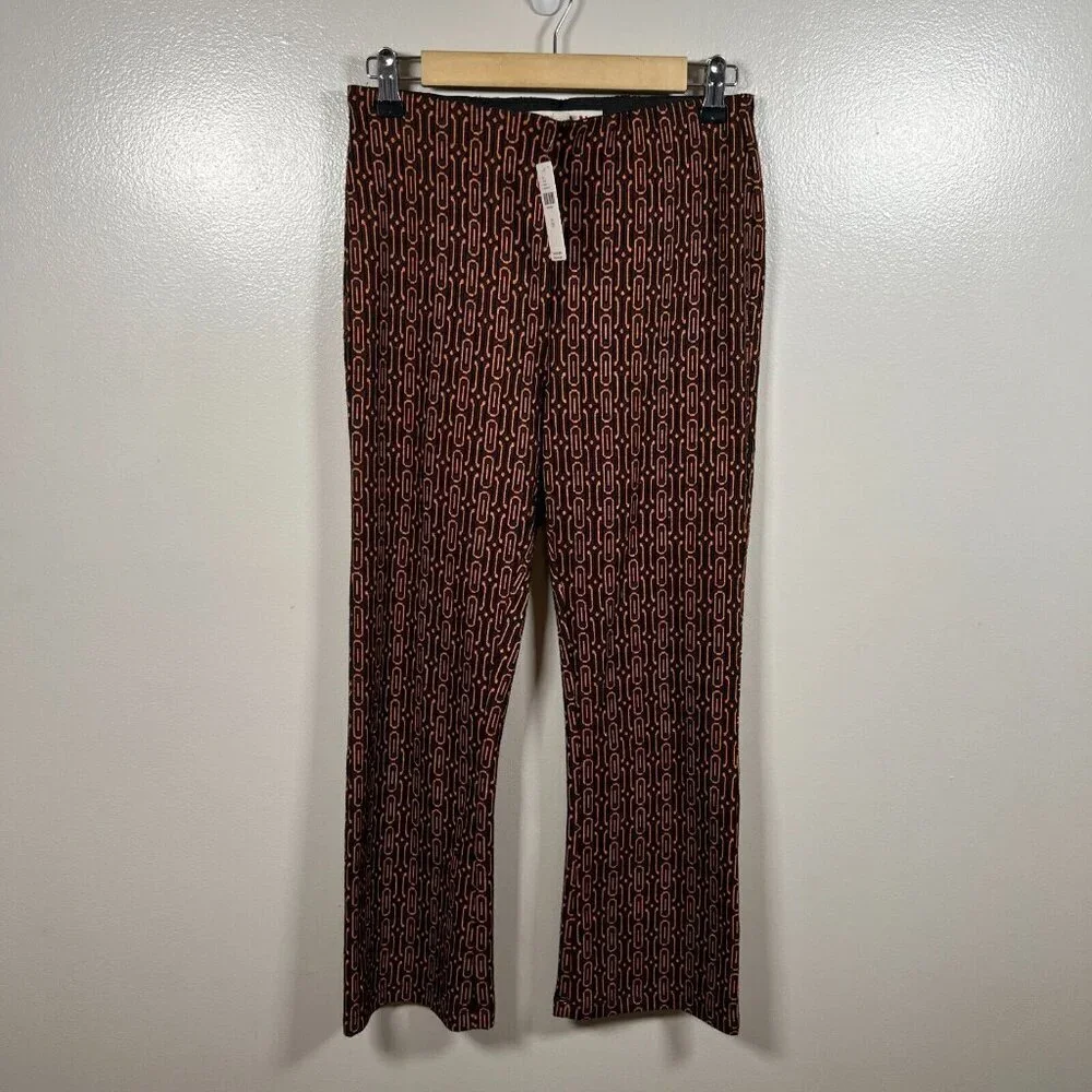Dolan Anthropologie Pants Size XS Black Orange Retro Mod Work Office Pull On